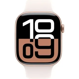 Watch Series 10 GPS + Cellular 46 mm Aluminiumgehäuse roségold Sportarmband blassrosa S/M