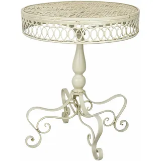 Gartentisch Shabby Chic tisch Antik Metalltisch Beistelltisch Balkontisch rund