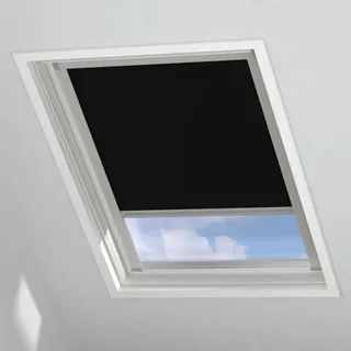 Rollo , Schwarz , Textil , 38.3x54 cm , Länge universell einstellbar , Heimtextilien, Vorhänge, Rollos, Rollos blickdicht