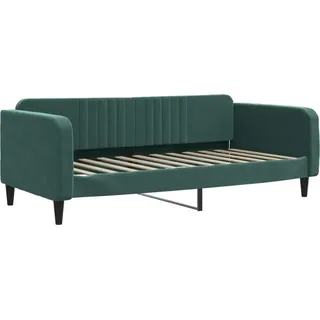 vidaXL Tagesbett Dunkelgrün 90x200 cm Samt - Grün