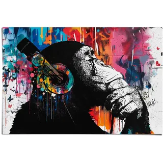 Poster REINDERS "Graffiti chimp", bunt (farbe bild(er): mehrfarbig), B:91,5cm H:61cm T:0,1cm, Bilder, Poster, Teenager Zimmer - Mehrfarbig - 150 gr. Papier - Street Art
