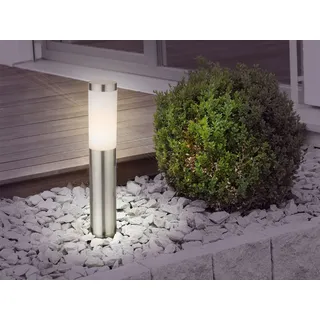 meineWunschleuchte LED Sockelleuchte aus Edelstahl Terrassenlampe Wegbeleuchtung Garten, Höhe 45cm