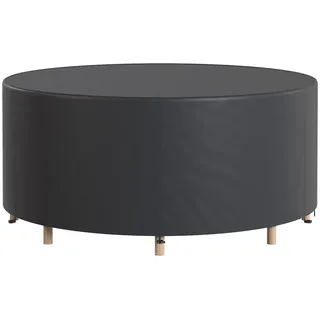 Outsunny Gartenmöbel-Abdeckung 420D Oxford Gewebe Schwarz , Textil , 214x70x214 cm , Gartenzubehör, Abdeckung für Gartenmöbel