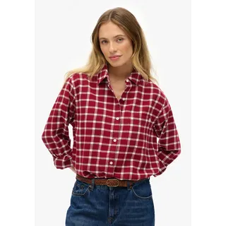 Superdry Karobluse burgundy check XL