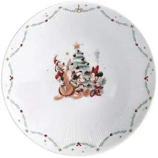 Fyrklövern Micky, Minnie & Pluto Schale Disney, 19 cm, Porzellan, Spülmaschinenfest, Weihnachten, Weiß