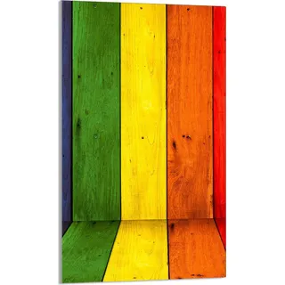 Herdabdeckplatte 30x52 Ceranfeld Abdeckung Spritzschutz Glasplatte Deko Schneidebrett, Bunt Holz