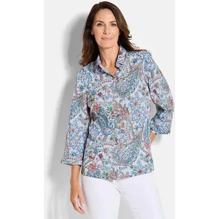 GOLDNER Hemdbluse Kurzgröße Druckbluse mit Paisley-Muster Bunt 25