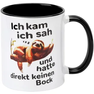 Lustiger Faultier Tasse, Einzigartige Handgefertigte Faultier Kaffeetassen, 330 ml Keramik Kaffeetassen mit Spruch, Porzellan, für Kollegin, Chef, Chefin Sprüche Tassen lustig