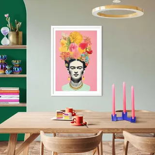 reinders Wandbild 50 x 70 cm Freedom Flowers Holz Bunt