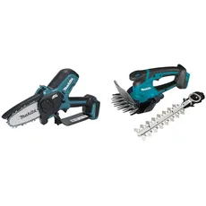 Makita DUC101Z Akku-Astsäge 18V (ohne Akku, ohne Ladegerät) & Akku-Grasschere (18,0 V, ohne Akku, ohne Ladegerät) DUM604ZX, Blau