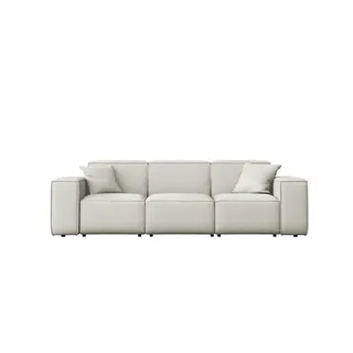 Kaiser Möbel Gartensofa Malibu 3 Sitzer Stoff Odyssey Creme , Holz , 245x73x88 cm , Gartenmöbel, Loungemöbel, Gartensofas & Loungesofas