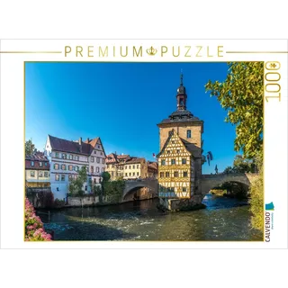 CALVENDO Puzzle Altes Rathaus in Bamberg, Bayern, Deutschland 1000 Teile Puzzle quer | Lege-Größe cm Foto-Puzzle für glückliche Stunden