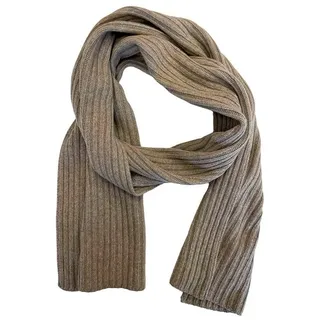 MONTI Strickschal, Klassischer Rippenstrick, beige