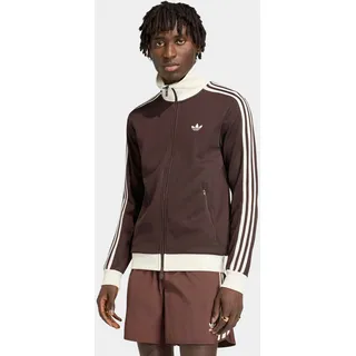 Outdoorjacke ADIDAS ORIGINALS "BECKENBAUER TT", Herren, Gr. L, aurora coffee, sanftes weiß, Obermaterial: 52% Baumwolle, 48% Polyester, Jacken Outdoorjacke