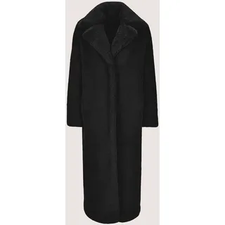 Langmantel MADELEINE "Mantel Langer Faux-Fur-Mantel für Damen", Damen, Gr. 36, schwarz, Obermaterial: 100% Polyester PES., Modern, normal, Mäntel Langmantel
