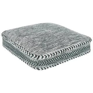 Beliani Pouf Birch 60/60/12 cm , Grün , Naturmaterialen , Quadratisch , 60x12x60 cm , Wohnzimmer, Sessel, Hocker & Hockerbänke, Poufs