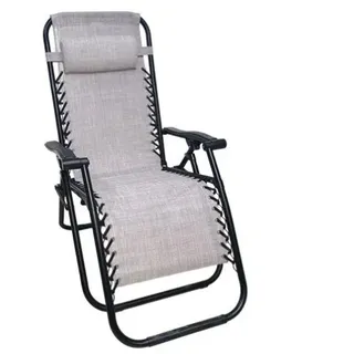 Liegestühle Klappbar Stuhl Sessel Camping Meer Garten Metall Grau 620ds