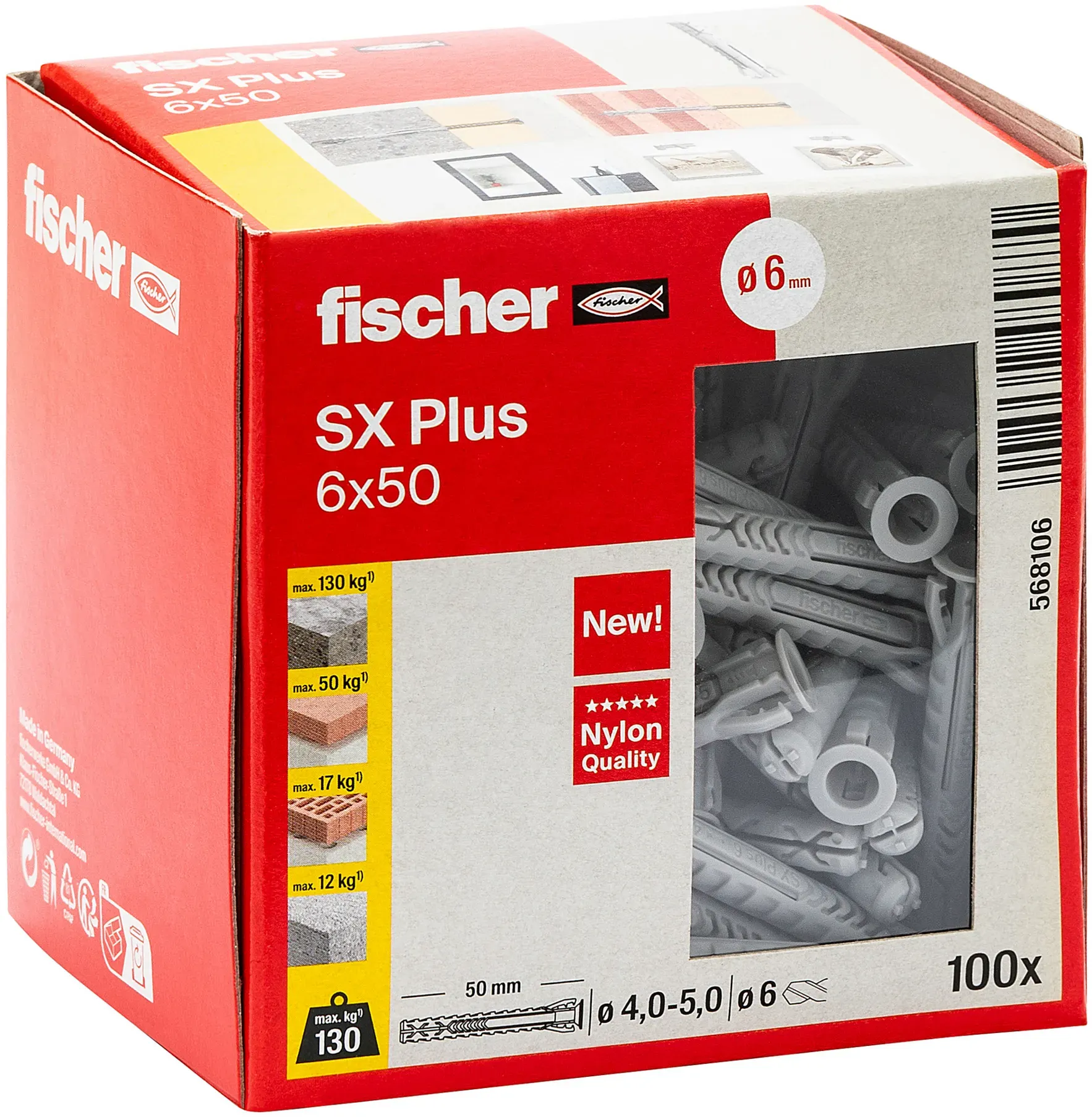 Bild von Spreizdübel SX Plus 6x50, 100er-Pack (568106)