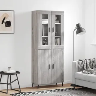 vidaXL Highboard Grau Sonoma 69,5x34x180 cm Holzwerkstoff - Grau