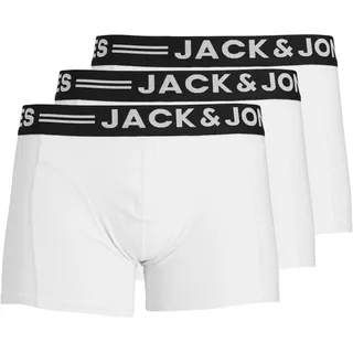 JACK & JONES SENSE TRUNKS unifarben Schwarz / Weiß XL 3er Pack