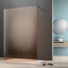 maw by GEO Walk-in-Dusche »flex A-W002CBR«, BxH: 140 x 200 cm, Crash-Glas Bronze, braun