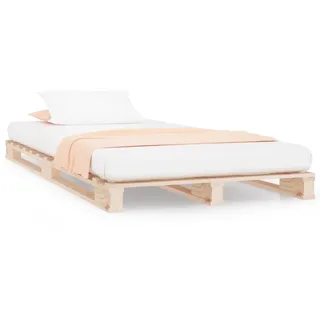 vidaXL Palettenbett 100x200 cm Massivholz Kiefer - Braun