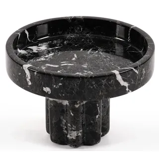 Marmor-Tablett mit Beinen für Pflanzen und Kerzen - Schwarz