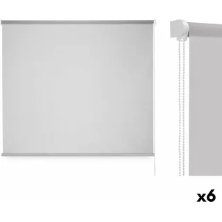 Rollo 150 x 180 cm Grau Stoff Kunststoff (6 Stück) - Grau
