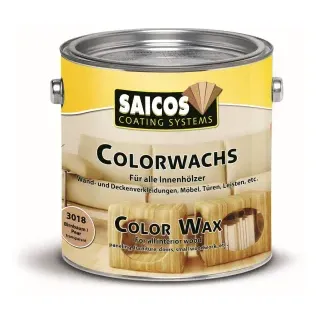 SAICOS Colorwachs, Holzwachs, birnbaum, Hochwertige Farbe auf Naturöl-Basis für Holz im Innenbereich, 2,5 l - Dose