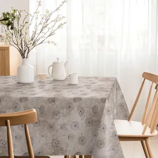 Martina Home Harzbeschichtete Tischdecke Löwenzahn, 300 x 140 cm, Braun