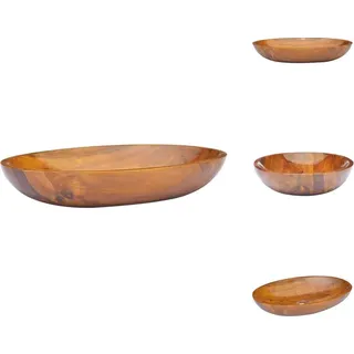 vidaXL Waschbecken Massivholz Teak 60x40x10 cm - Badezimmer-Waschbecken - Braun