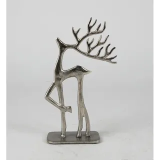 Weihnachten Metall-Rentier 25x15x6 cm Weihnachtsdeko Rentierfigur Dekofigur