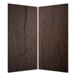 Wallario selbstklebende Duschrückwand 180 x 200 cm mit Motiv Holz-Optik Textur dunkelbraunes Holz - Wandverkleidung mit Hochglanzlaminat in Glasoptik