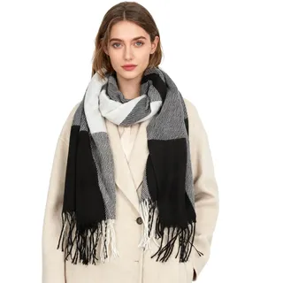 Oak & Tea Damen Schals Winter Warm Tartan Schals Kaschmir Gefühl Wraps, Schal Geschenke für Frauen