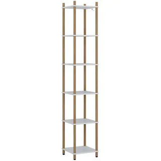 Vicco Eckregal 30 x 30 x 163,5 cm Weiß/Kiefer