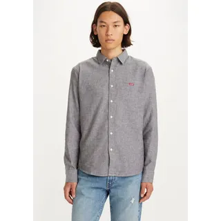 Levis Jeanshemd "BATTERY HM SHIRT SLIM" mit Logobadge, schwarz agate