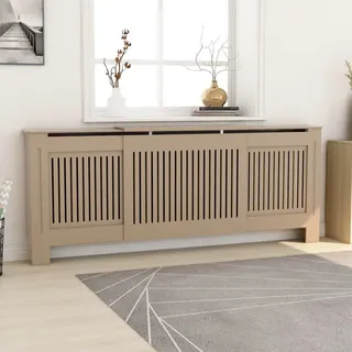 vidaXL Holzwerkstoff Heizkörperverkleidung 205 cm - Braun