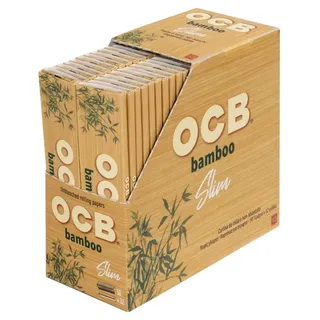 1 Box (50 Heftchen) OCB Bamboo King Size Slim Papers, 100% Bambus, nachhaltige Produktion