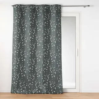 Douceur d'Intérieur Sakura Ösenvorhang (140 x 260 cm), Anthrazit, bedrucktes Polyester