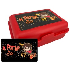 Bild von Harry Potter - Quidditch Brotdose Lunchbox Butterbrotdose mit Trennwand Rot