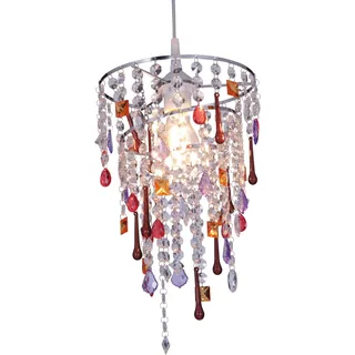 Näve Pendelleuchte mit Perlensträngen Bunt
