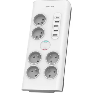 Philips Steckdosenleiste 2 m Weiß 6 St.