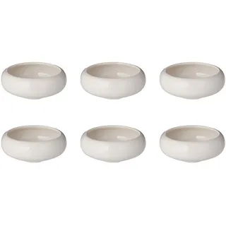 Butlers Dipschalen 6er-Set Boogy 90 ml , Creme , Keramik , 9x3.5x9 cm , Geschirr, Schalen & Schüsseln, Dipschalen