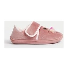 M&S Collection Ballerina-Slipper mit Klettverschluss für Kinder (20,5-30,5) - Pink, Pink, 8 S