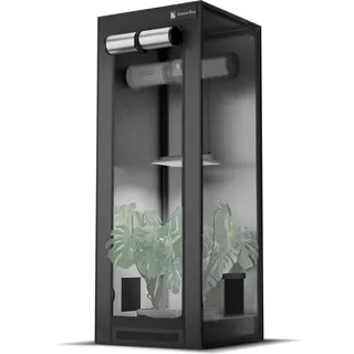 CannoBox Growzelt 60x60x160 cm, Lichtdichte Gewächshaus, 1680D Hohe Reflektivität Mylar, mit abnehmbarem Bodentablett