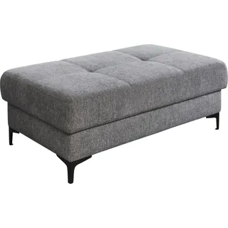 Candy Hockerbank 3C CARINA "Burnaby", silber, B:126cm H:47cm T:76cm, Hocker, Polsterbank Polsterhocker, passend zur Serie "Burnaby", B/T/H: 126/76/47 cm