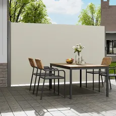 VEVOR Terrassen Windschutz Rollo 180 x 300 cm Cremeweiß Seitenmarkise ausziehbar für den privaten oder gewerblichen Gebrauch
