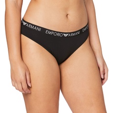 Emporio Armani Damen Bi-pack Brief Iconic Cotton Unterwäsche BI-PACK BRIEF, Schwarz, L