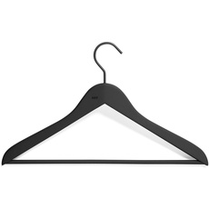 Bild Kleiderbügel Set Soft Coat Hanger aus Gummi und Aluminium in der Farbe Schwarz, Maße: 44cm x 27cm, 500083
