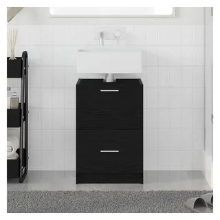 vidaXL Waschbeckenunterschrank 40 x 37 x 59 cm Schwarz